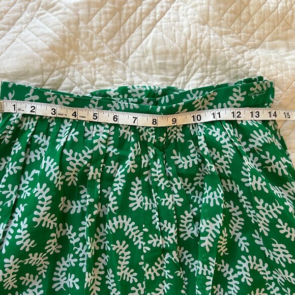 Vintage Country Casuals green pattern voluminous midi skirt UK 12 - Picture 3 of 9